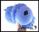 Shaggy Mop Dog Large 8" Puffer Ball - Sensory Therapy Fidget Stress Balls - OT Autism SPD