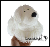 Shaggy Mop Dog Large 8" Puffer Ball - Sensory Therapy Fidget Stress Balls - OT Autism SPD