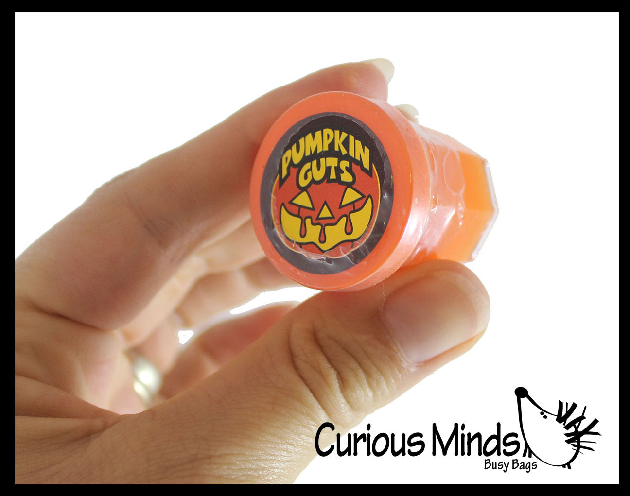 Pumpkin Guts - Mini Slime Containers with Orange Putty for Halloween Goody Bags - Trick or Treat