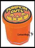 Pumpkin Guts - Mini Slime Containers with Orange Putty for Halloween Goody Bags - Trick or Treat