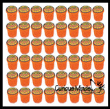 Pumpkin Guts - Mini Slime Containers with Orange Putty for Halloween Goody Bags - Trick or Treat