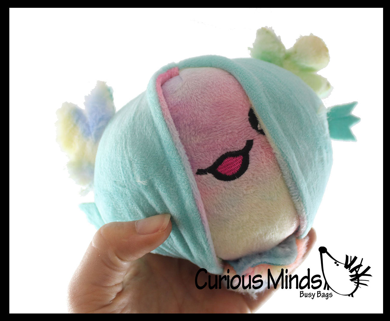 Reversible Axolotl Animal Plush Flip Inside Out Animals - Flip From One Color to a Different Color - Reversible