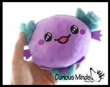 Reversible Axolotl Animal Plush Flip Inside Out Animals - Flip From One Color to a Different Color - Reversible