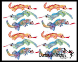 Lizard Sand Filled Animal Toy - Heavy Weighted Sandbag Animal Plush Bean Bag Toss - Shimmering Glitter Gecko