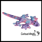 Lizard Sand Filled Animal Toy - Heavy Weighted Sandbag Animal Plush Bean Bag Toss - Shimmering Glitter Gecko