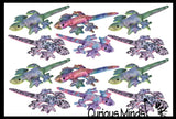 Lizard Sand Filled Animal Toy - Heavy Weighted Sandbag Animal Plush Bean Bag Toss - Shimmering Glitter Gecko