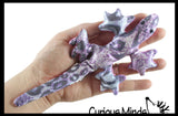 Lizard Sand Filled Animal Toy - Heavy Weighted Sandbag Animal Plush Bean Bag Toss - Shimmering Glitter Gecko