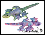 Lizard Sand Filled Animal Toy - Heavy Weighted Sandbag Animal Plush Bean Bag Toss - Shimmering Glitter Gecko