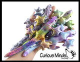 Lizard Sand Filled Animal Toy - Heavy Weighted Sandbag Animal Plush Bean Bag Toss - Shimmering Glitter Gecko