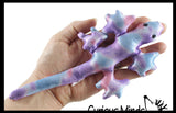 Lizard Sand Filled Animal Toy - Heavy Weighted Sandbag Animal Plush Bean Bag Toss - Shimmering Glitter Gecko