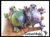 Turtle Sand Filled Animal Toy - Heavy Weighted Sandbag Animal Plush Bean Bag Toss - Shimmering Glitter