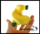 Sand Filled Squishy Banana and Avocado - Moldable Sensory, Stress, Squeeze Fidget Toy ADHD Special Needs Soothing