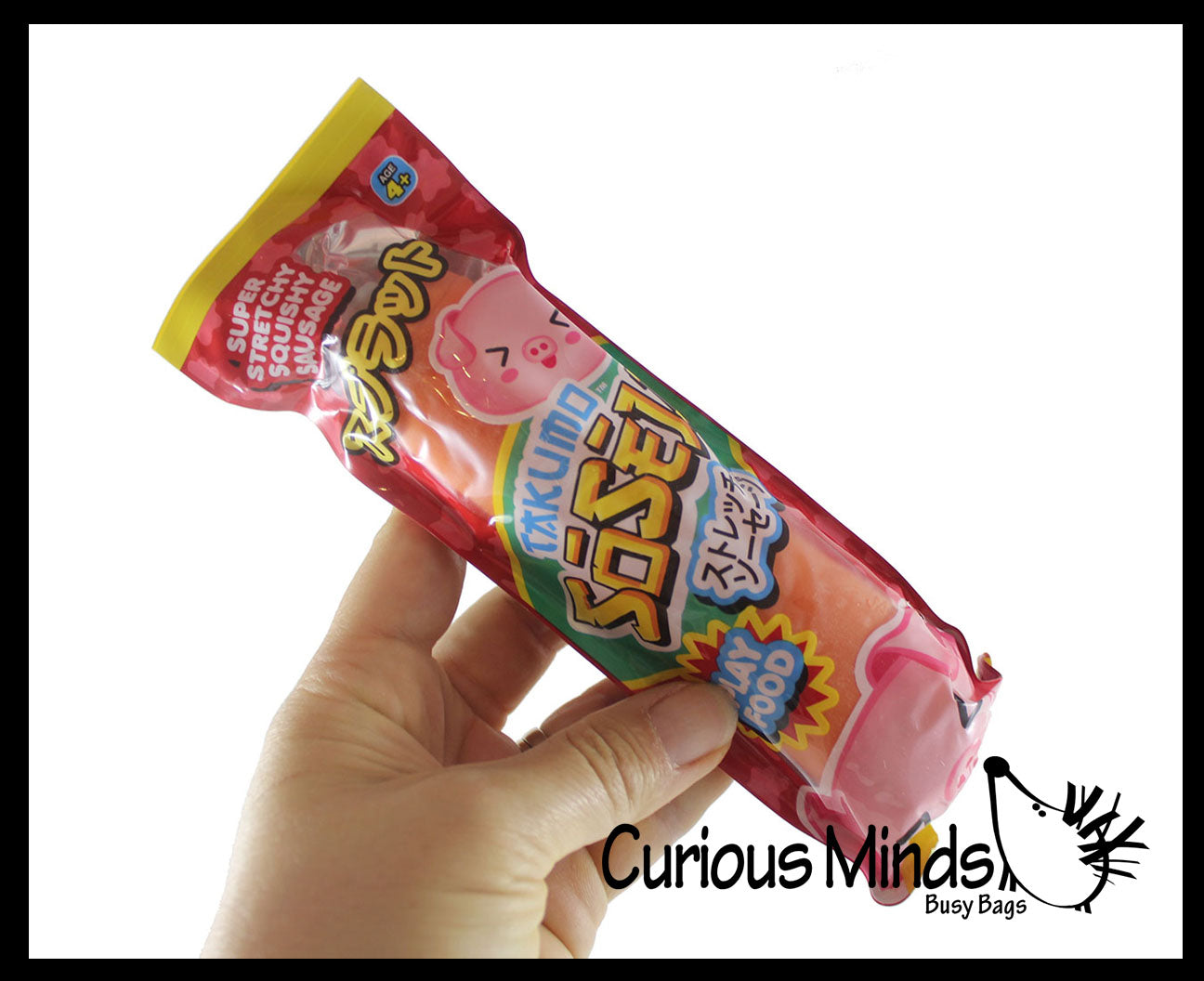 NEW - Sand Filled Squishy Sausage - Moldable Sensory, Stress, Squeeze Fidget Toy ADHD Special Needs Soothing Junk Food