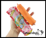 NEW - Sand Filled Squishy Sausage - Moldable Sensory, Stress, Squeeze Fidget Toy ADHD Special Needs Soothing Junk Food