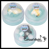 Seal Slime - Arctic Themed Seal Slime Putty with Foam Ice Cubes and Figurine
