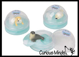 Seal Slime - Arctic Themed Seal Slime Putty with Foam Ice Cubes and Figurine
