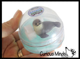 Seal Slime - Arctic Themed Seal Slime Putty with Foam Ice Cubes and Figurine