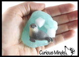 Seal Slime - Arctic Themed Seal Slime Putty with Foam Ice Cubes and Figurine