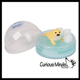 Seal Slime - Arctic Themed Seal Slime Putty with Foam Ice Cubes and Figurine