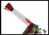 NEW - Erupting Volcano Glitter Filled Liquid Dripping Stick Timer Drip Down and Float Up - Calm Down Jar - Soothing and Calming Motion - Liquid Timer Sensory Office Desk Toy - Visual Stimulation