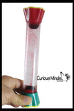 NEW - Erupting Volcano Glitter Filled Liquid Dripping Stick Timer Drip Down and Float Up - Calm Down Jar - Soothing and Calming Motion - Liquid Timer Sensory Office Desk Toy - Visual Stimulation