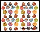 Medium 2" Glitter Rubber Ducks - Rubber Duckies - Cute Novelty Prize Reward Giveaway