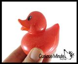Medium 2" Glitter Rubber Ducks - Rubber Duckies - Cute Novelty Prize Reward Giveaway
