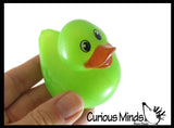 Medium 2" Glitter Rubber Ducks - Rubber Duckies - Cute Novelty Prize Reward Giveaway