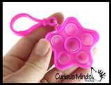 BULK/WHOLESALE - Tiny Bubble Pop Fidget Toys on Clips - Silicone Push Poke Bubble Wrap Fidget Toy - Press Bubbles to Pop the Bubbles Down - Bubble Popper Sensory Stress Toy