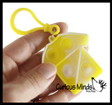 BULK/WHOLESALE - Tiny Bubble Pop Fidget Toys on Clips - Silicone Push Poke Bubble Wrap Fidget Toy - Press Bubbles to Pop the Bubbles Down - Bubble Popper Sensory Stress Toy