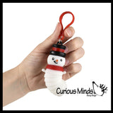 Wiggle Snowman Family Set of 2 Fidget on Clip - Wiggle Articulated Jointed Moving Toy - Unique Winter Christmas