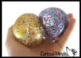 Sparkle Sugar Ball - Glittery Shimmer Thick Glue,Gel,Syrup,Molasses Stretch Ball - Ultra Squishy and Moldable Slow Rise Relaxing Sensory Fidget Stress Toy