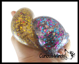 Sparkle Sugar Ball - Glittery Shimmer Thick Glue,Gel,Syrup,Molasses Stretch Ball - Ultra Squishy and Moldable Slow Rise Relaxing Sensory Fidget Stress Toy