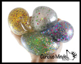 Sparkle Sugar Ball - Glittery Shimmer Thick Glue,Gel,Syrup,Molasses Stretch Ball - Ultra Squishy and Moldable Slow Rise Relaxing Sensory Fidget Stress Toy