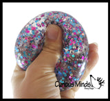 Sparkle Sugar Ball - Glittery Shimmer Thick Glue,Gel,Syrup,Molasses Stretch Ball - Ultra Squishy and Moldable Slow Rise Relaxing Sensory Fidget Stress Toy