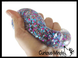 Sparkle Sugar Ball - Glittery Shimmer Thick Glue,Gel,Syrup,Molasses Stretch Ball - Ultra Squishy and Moldable Slow Rise Relaxing Sensory Fidget Stress Toy
