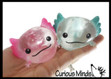 NEW - Axolotl Splat Ball -  Water Filled Splat Stress Ball - Throw to Make it Splat and Watch it Come Back