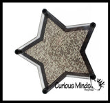 LAST CHANCE - LIMITED STOCK - Metal 6" Star Shape Pin Art Classic Fun Toy - 3D Clone Sculpture Impression Toy - Classic 80's Desk Fidget Toy