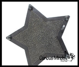 LAST CHANCE - LIMITED STOCK - Metal 6" Star Shape Pin Art Classic Fun Toy - 3D Clone Sculpture Impression Toy - Classic 80's Desk Fidget Toy