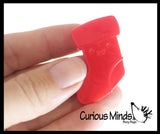 Sticky and Stretchy Christmas Trees and Stockings - Small Festive Holiday Party Favor Toys
