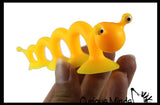 Suction Cup Caterpillar Fidget - Water Bath Toy - Window - Plane Car Stick and Pull Fidget