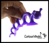 Suction Cup Caterpillar Fidget - Water Bath Toy - Window - Plane Car Stick and Pull Fidget