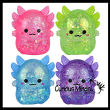 Axolotl Sugar Ball - Thick Glue/Gel Syrup Molasses Stretch Ball - Ultra Squishy and Moldable Slow Rise Relaxing Sensory Fidget Stress Toy