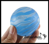 Marble Swirl Sugar Ball - Thick Glue/Gel Syrup Molasses Stretch Ball - Ultra Squishy and Moldable Slow Rise Relaxing Sensory Fidget Stress Toy