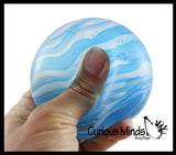 Marble Swirl Sugar Ball - Thick Glue/Gel Syrup Molasses Stretch Ball - Ultra Squishy and Moldable Slow Rise Relaxing Sensory Fidget Stress Toy