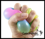 Rainbow Sugar Ball - Thick Glue/Gel Syrup Molasses Stretch Ball - Ultra Squishy and Moldable Slow Rise Relaxing Sensory Fidget Stress Toy