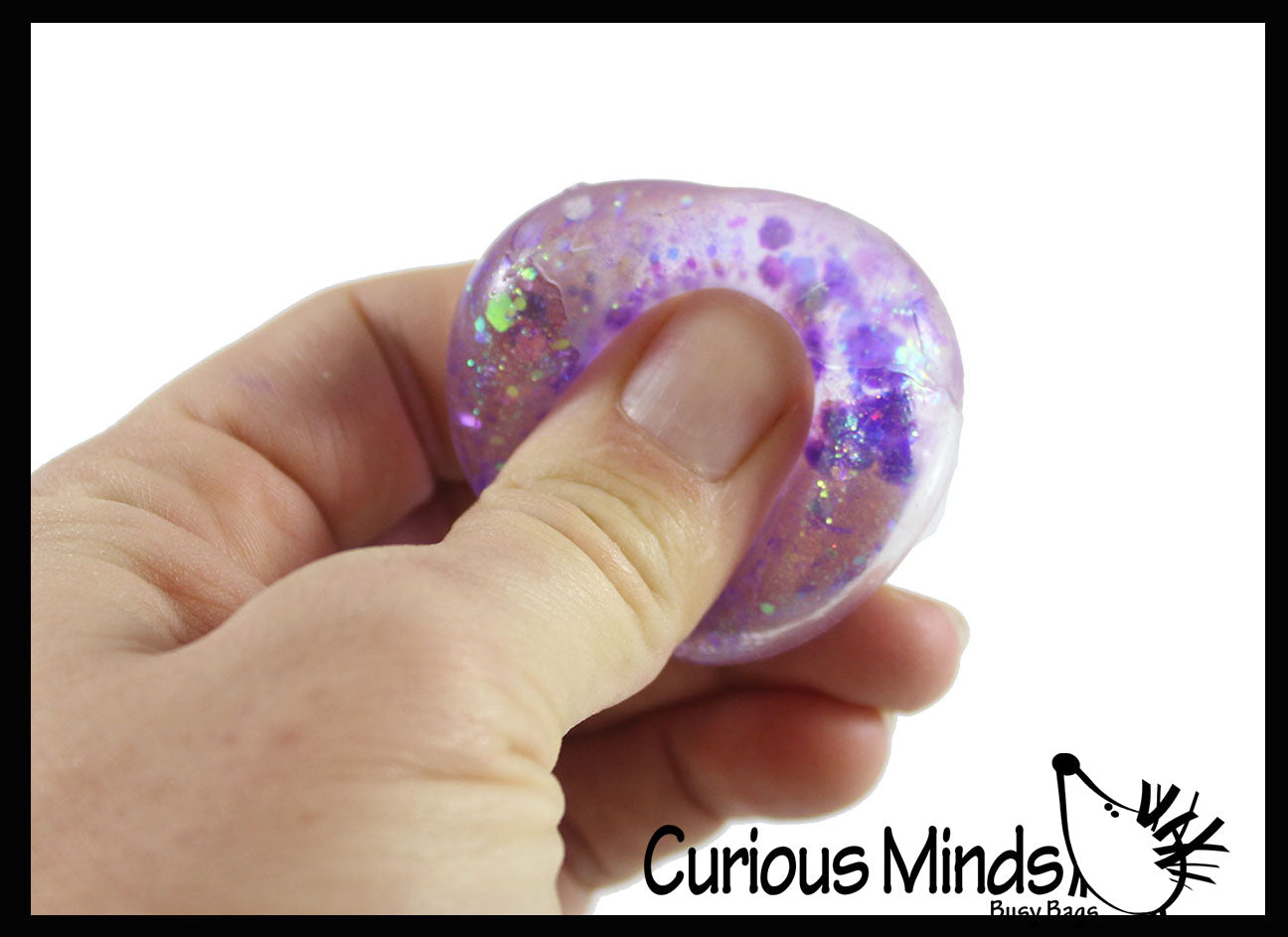 NEW - Small 1.5" Heart Sugar Ball - Thick Glue/Gel Syrup Molasses Stretch Ball - Ultra Squishy and Moldable Slow Rise Relaxing Sensory Fidget Stress Toy Valentines Day Love