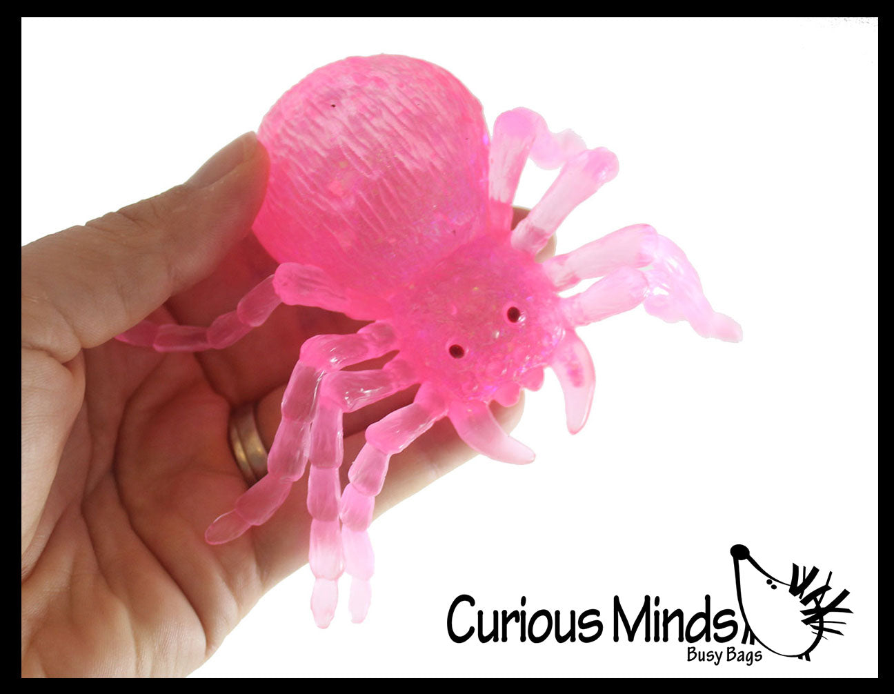 NEW - Sugar Ball Spooky Spider Shaped Squishy Stress Ball - Molasses Thick Gel