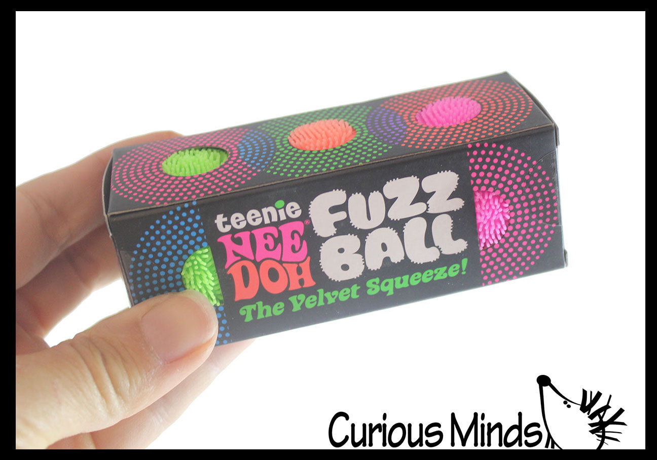NEW - NeeDoh Teenie Fuzzball Soft Doh Filled Stretch Ball - Ultra Squishy and Moldable Relaxing Sensory Fidget Stress Toy Nee Doh Fuzz Velvet