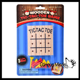 NEW - Tic Tac Toe Peg Game - Wooden Classic Game - Peg Puzzle Brain Teaser